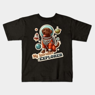 Astronaut Labrador Retriever Kids T-Shirt